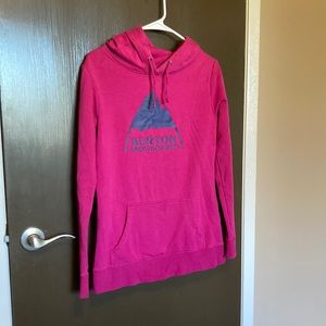 Pink and blue burton snowboards hoodie